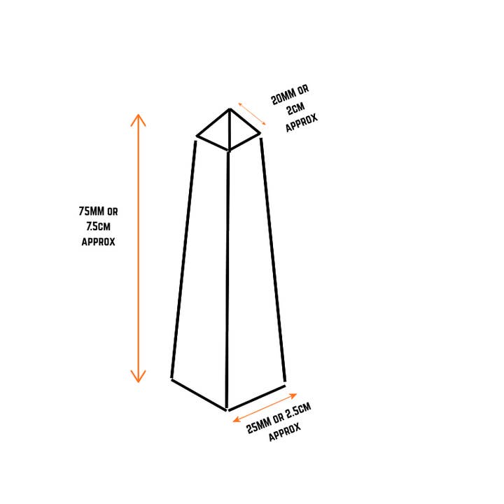 Meraki Gemstones - Wholesale Spiritual Stone/Crystal - Lepidolite Gemstone Tower Obelisk 4 Faceted 7.5CM Aprox2