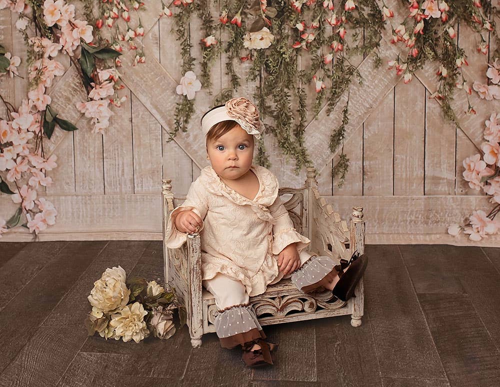 Haute Baby – Engroshandel Tøjsæt - Baby – Haute Baby Vanilla Sugar Kimono Sæt til spædbørn og småbørn1