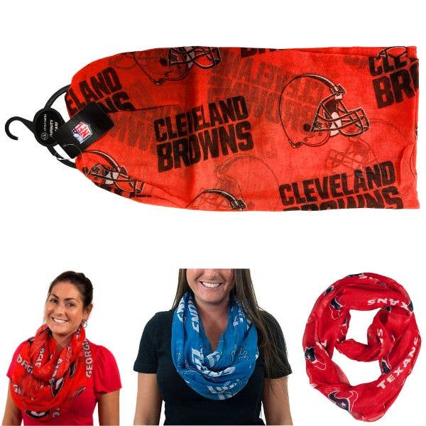 Cleveland Browns Gear - Shear Infinity Team Scarves - Show for wholesale by St. Louis Wholesale LLC