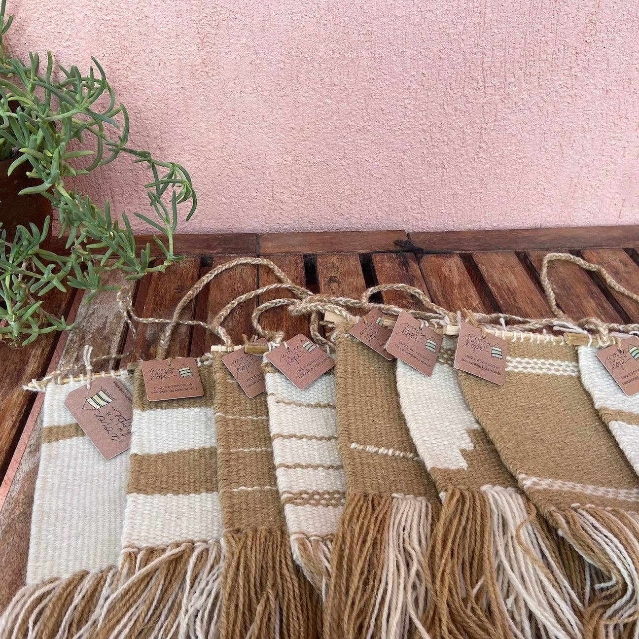 Woven With Hope - Wholesale Tapestry/Textile - Wall Hanging-Neutrals2