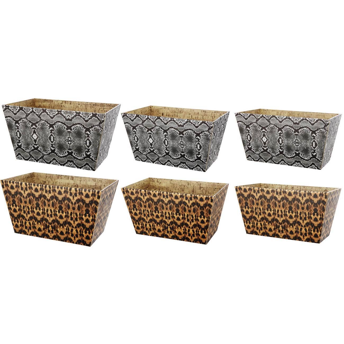 A&B Home Group Inc. - Vendita all'ingrosso Contenitori portaoggetti - Contenitori di stoccaggio S/6 - Grigio/Marrone0