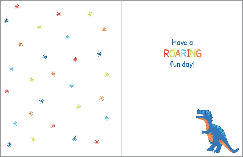 GINA B DESIGNS – wholesale Birthday card – Birthday Greeting Card - Birthday Dino-Kids1