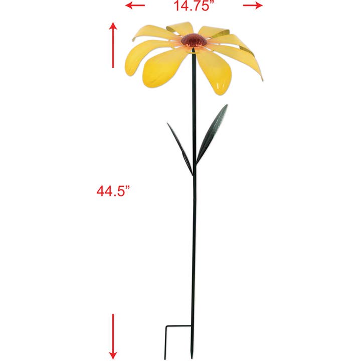 Sunset Vista Designs - Wholesale Wind Spinner - Medium Yellow Daisy Spinner1