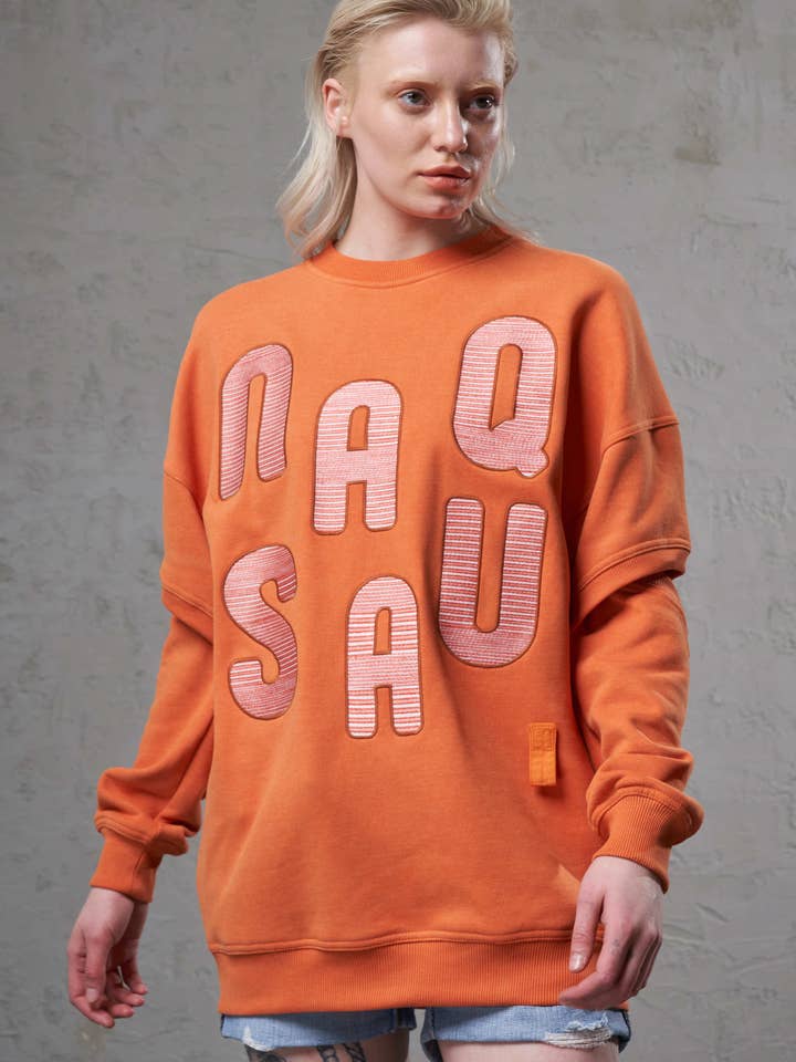 KYZ Cutout Longline Sweat - Damask for wholesale by NASAQU