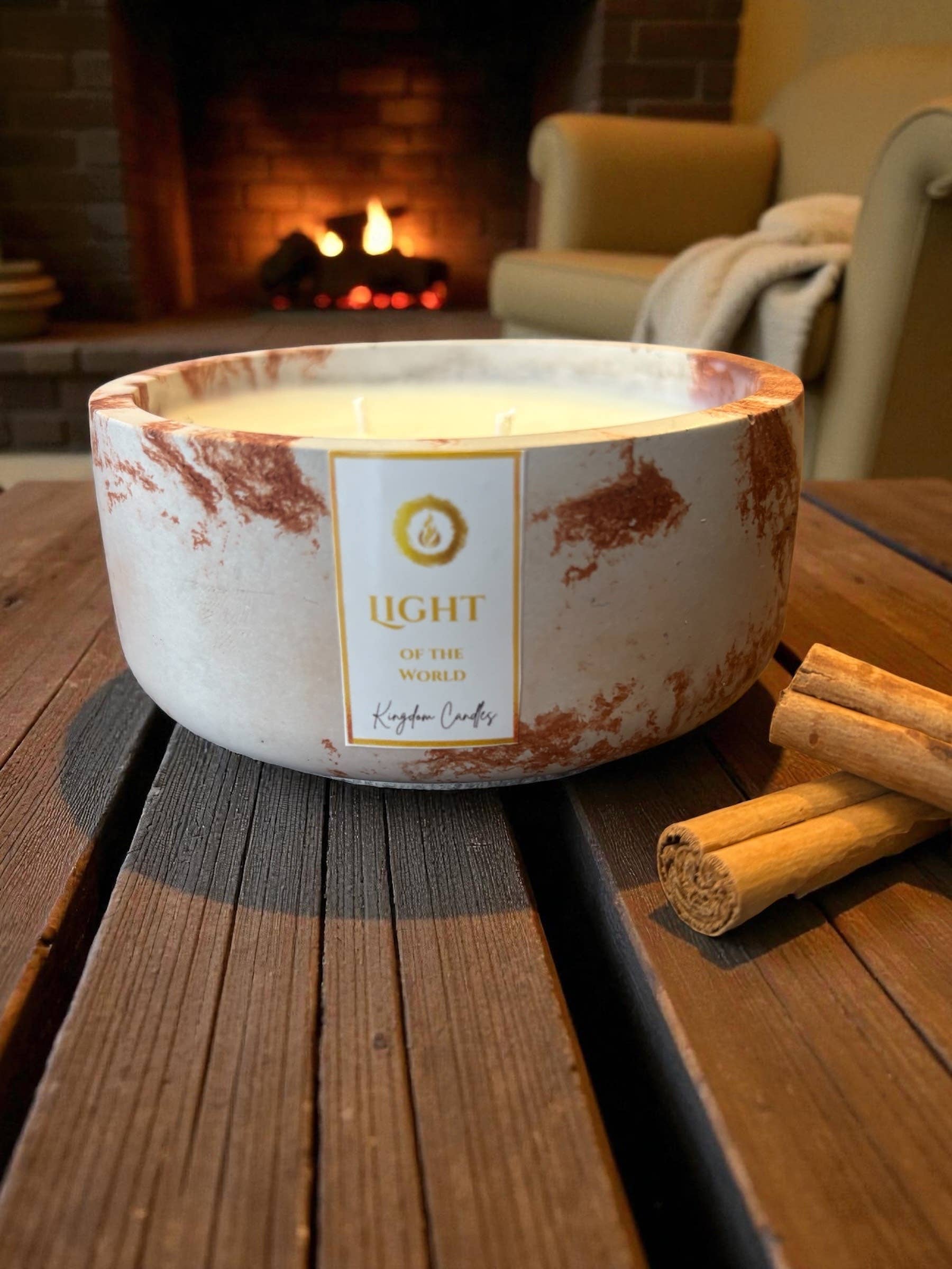 Light of the World Candle Studio - Wholesale Jar/Filled Candle - Manna & Mercy | Scented Coconut Wax Candle 8 oz0