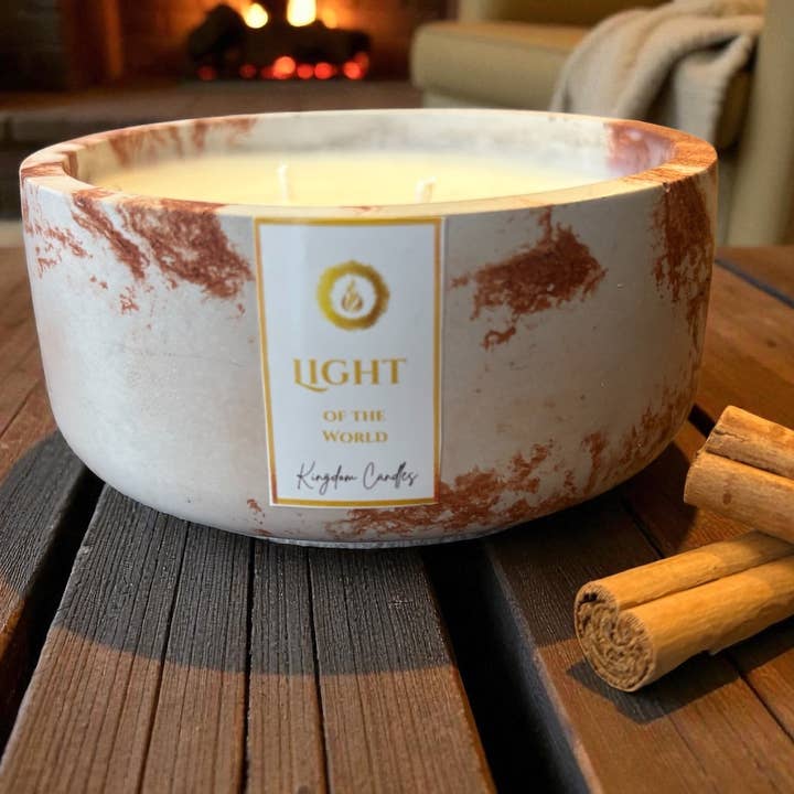 Light of the World Candle Studio - Wholesale Jar/Filled Candle - Manna & Mercy | Scented Coconut Wax Candle 8 oz0