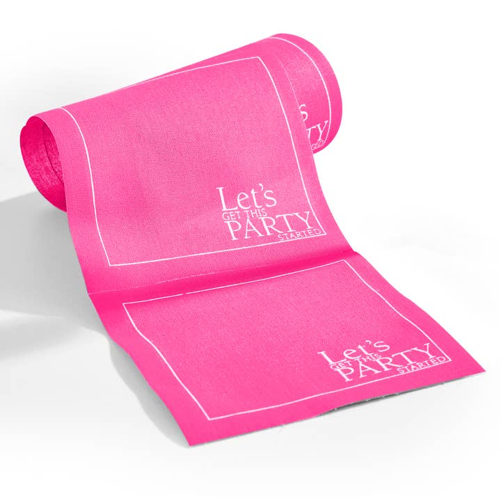 Cotton Cocktail Napkin Roll: Blush Crush (Fuchsia Pink) for wholesale by Table Theory (Formerly Toasting with Tara)