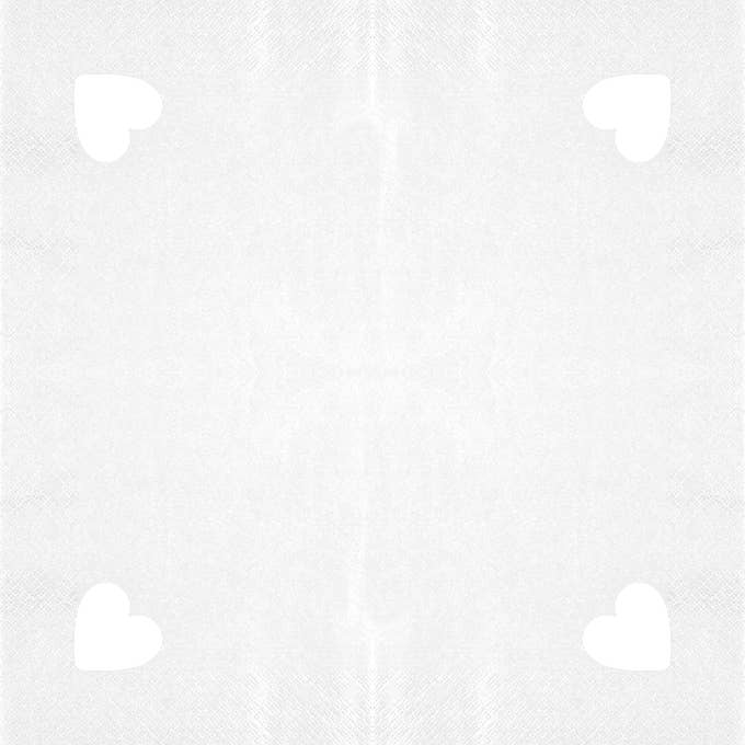 Home Fashion - Carl Dietrich GmbH - Wholesale Disposable Napkin - Cocktail napkins punched heart pearl effect white1