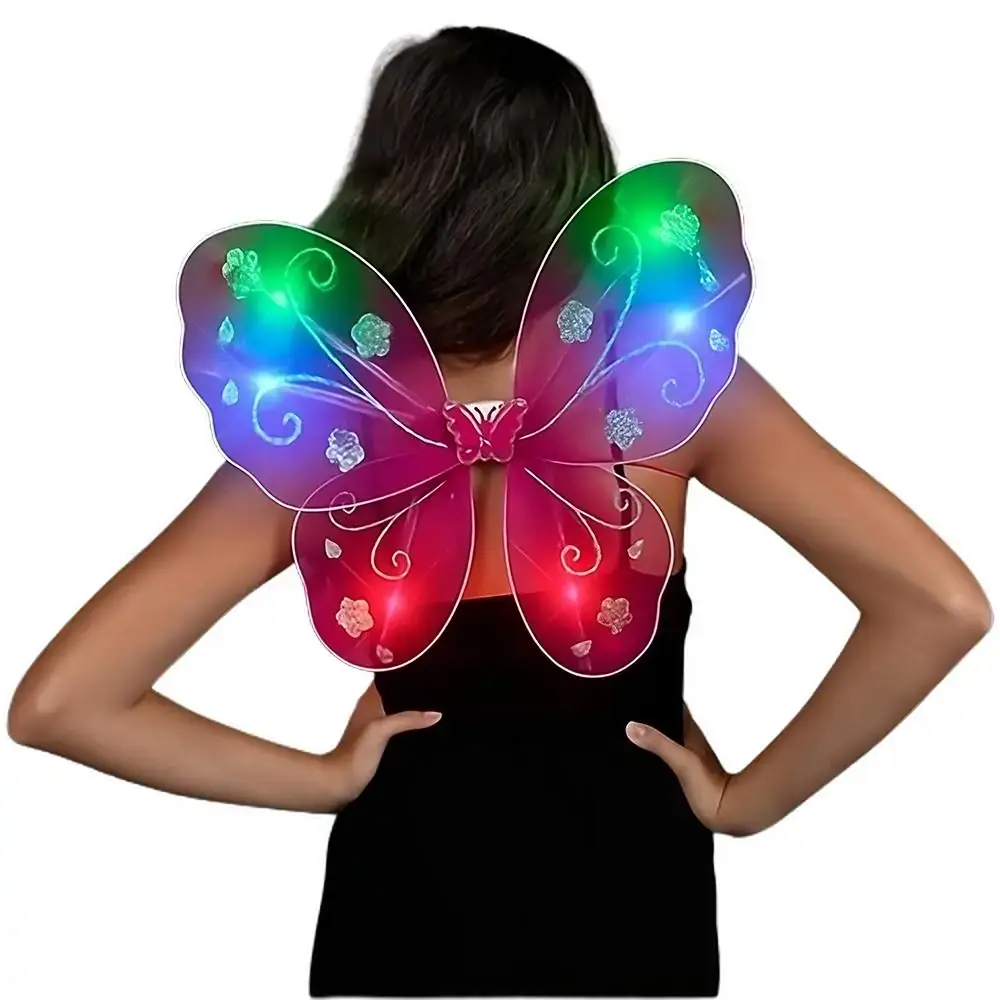Blinkee.com, LLC - Wholesale Light-Up Toy - Kids & Baby - Light Up Fuchsia Fairy Butterfly Wings0