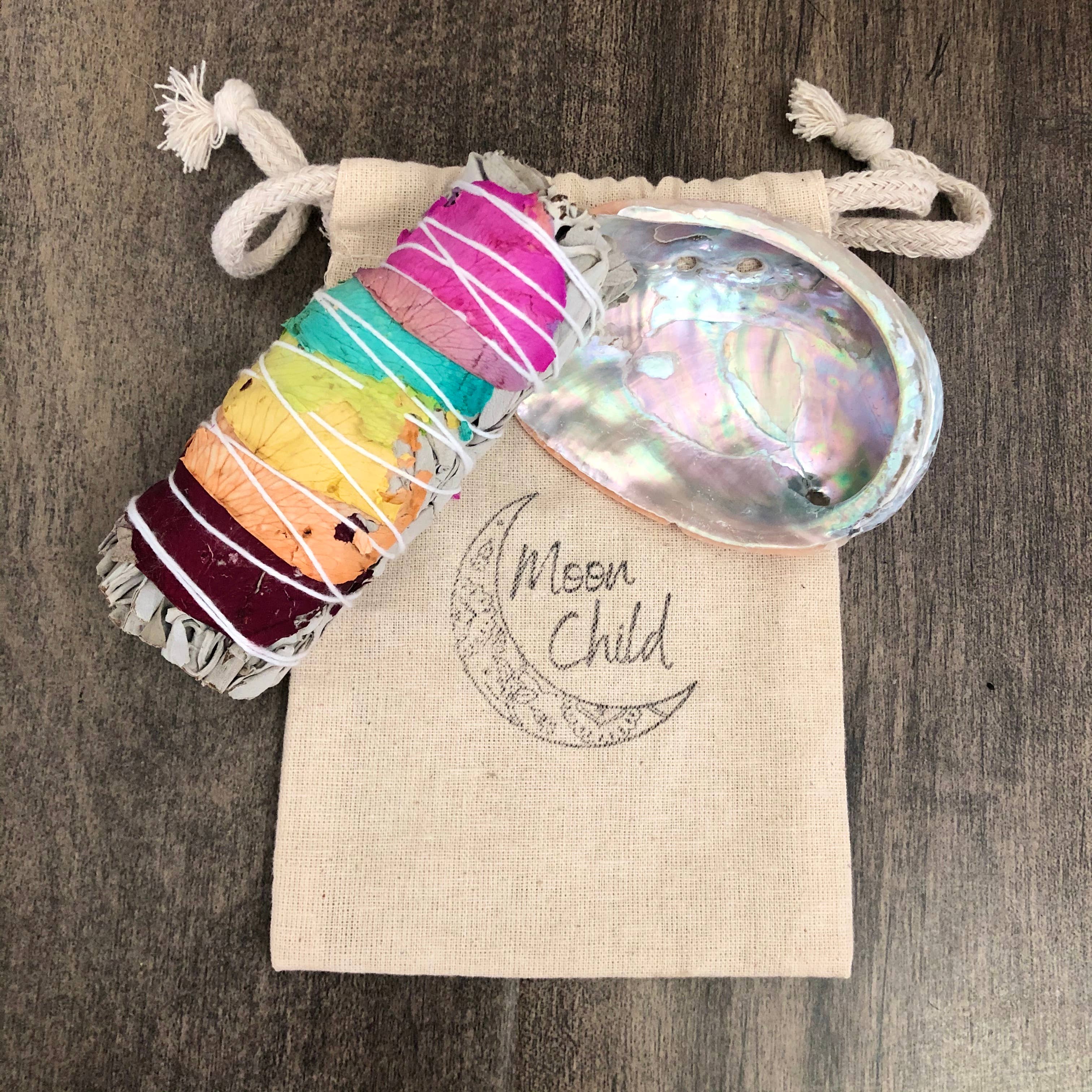 Moon Child – Pacote de sálvia por atacado – Chakra Sage & Abalone Shell Mancha Limpeza de Energia0