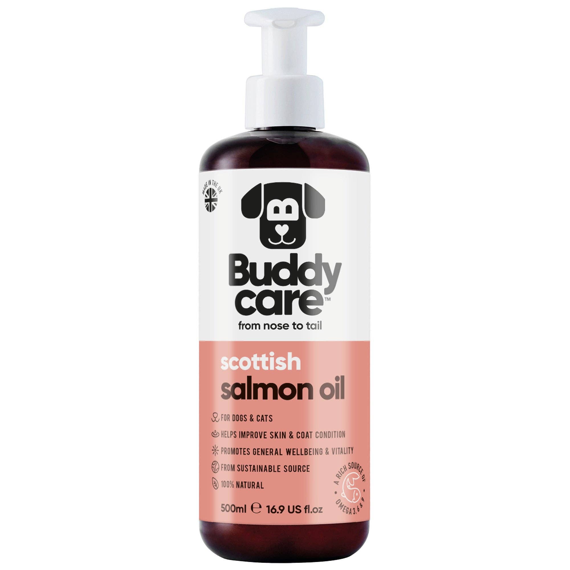 Buddycare – wholesale Pet supplement – Cat/dog – Buddycare Salmon Oil - 500ml / 16.9 fl oz0