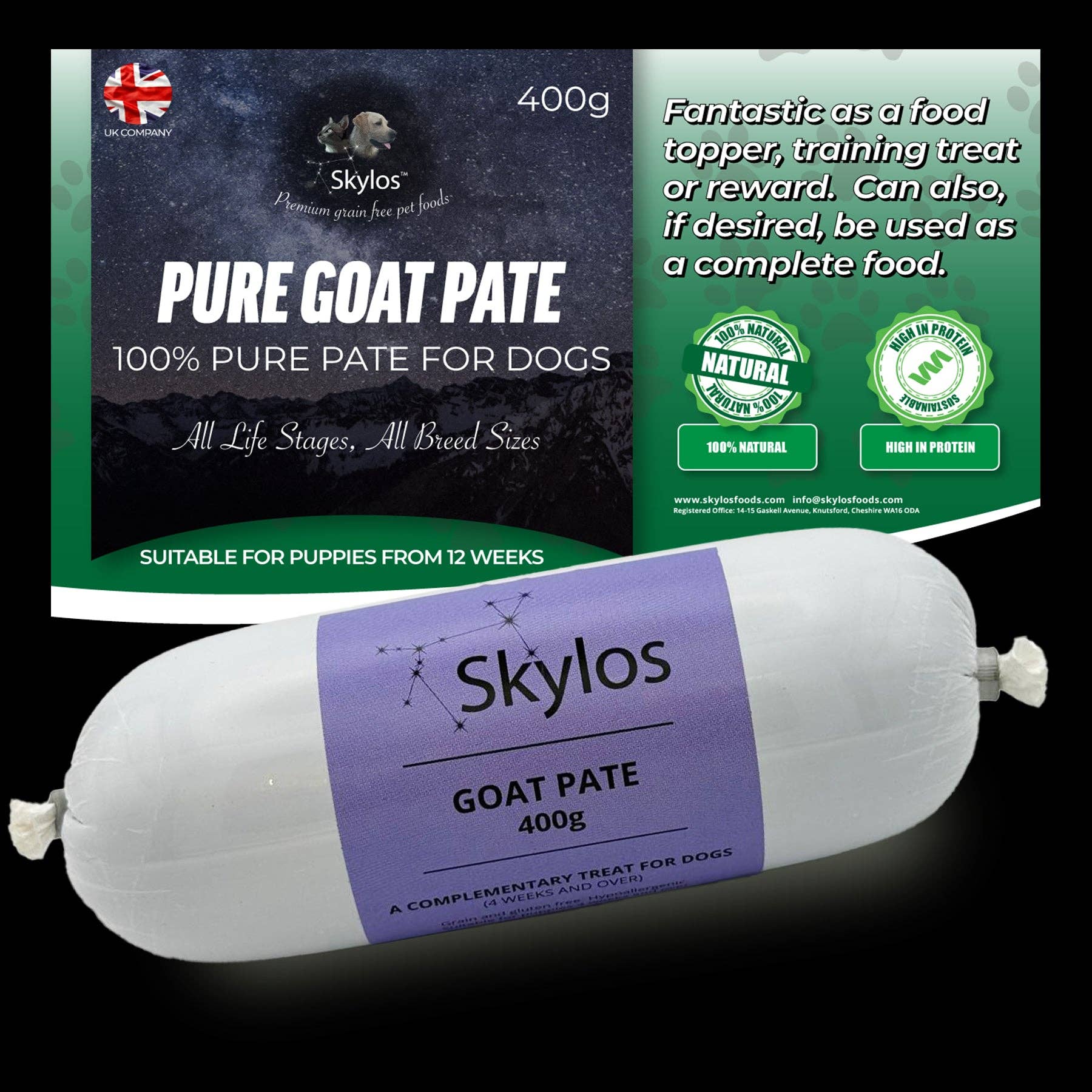 Skylos Foods – wholesale Pet food – Dog – Skylos Pate in 9 Flavours and 2 Sizes12