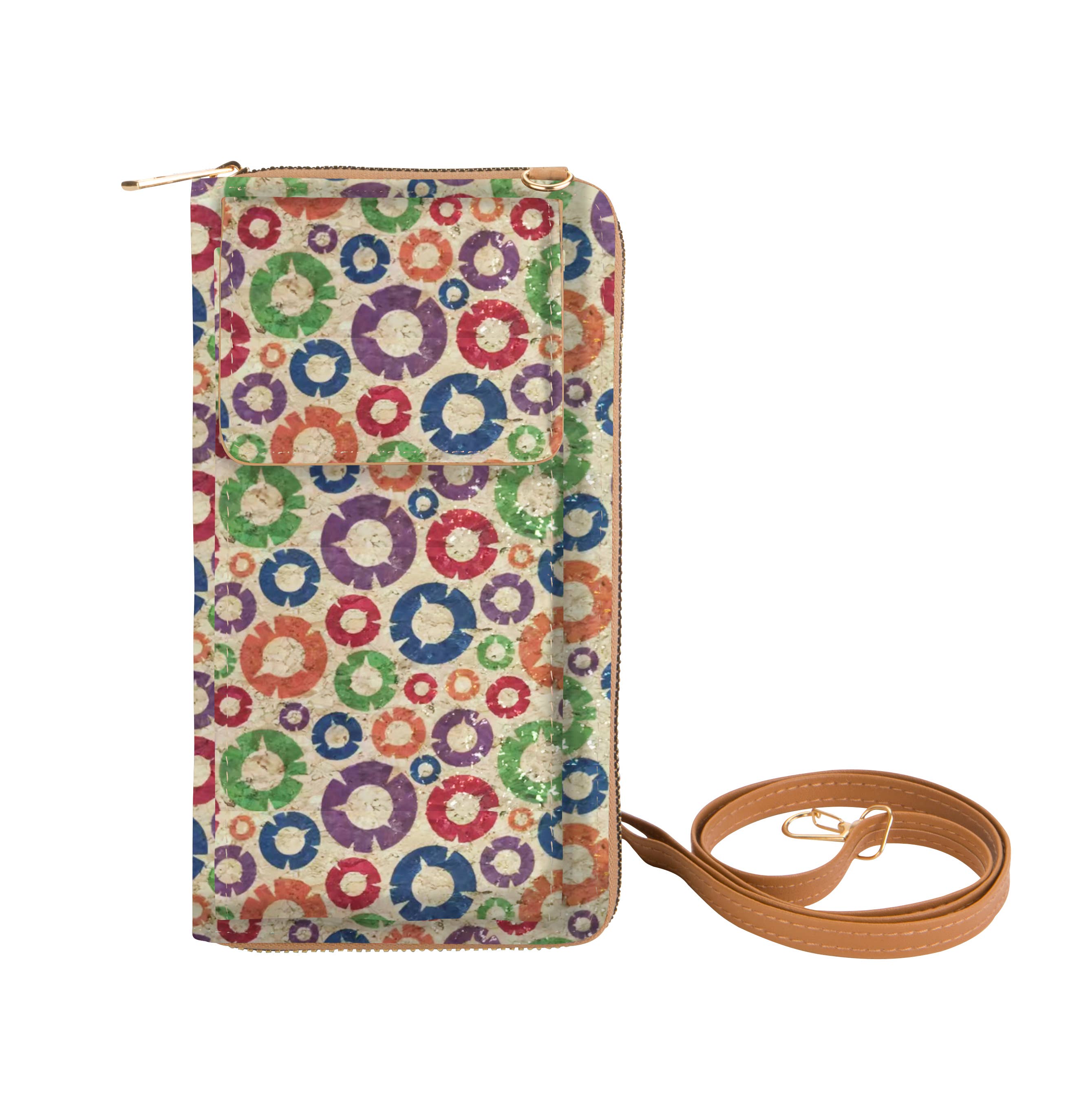 Kaleidoscope Accessories - Vente Portefeuille – unisexe - Sac à bandoulière en liège avec poche pour téléphone portable, 6 assortiments6
