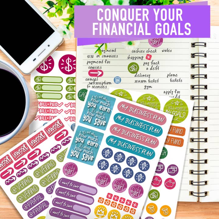 Savvy Bee - Wholesale Sticker - Savvy Bee Planner-stickers - Financiën en budgettering2