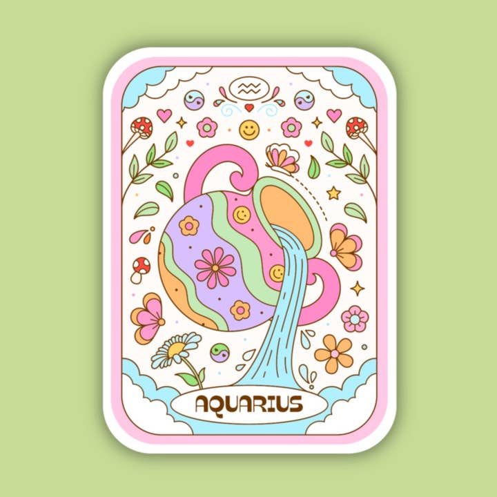 Vandmand, Girly Tarot-kortklistermærke for engroshandel hos Sage and Virgo