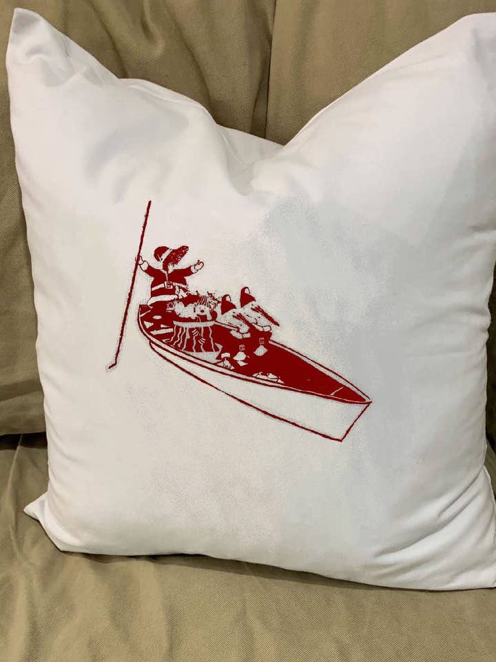 Alligator And Pelican Go Down The Bayou Pillow With Feather for wholesale by Monique Perry Art