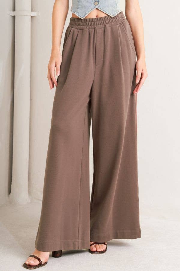 Brown A solid knit pant - FP1399 for wholesale on Faire1