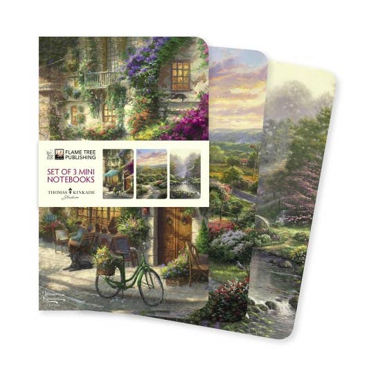 Thomas Kinkade Set of 3 Mini Notebooks for wholesale by Flame Tree Gift