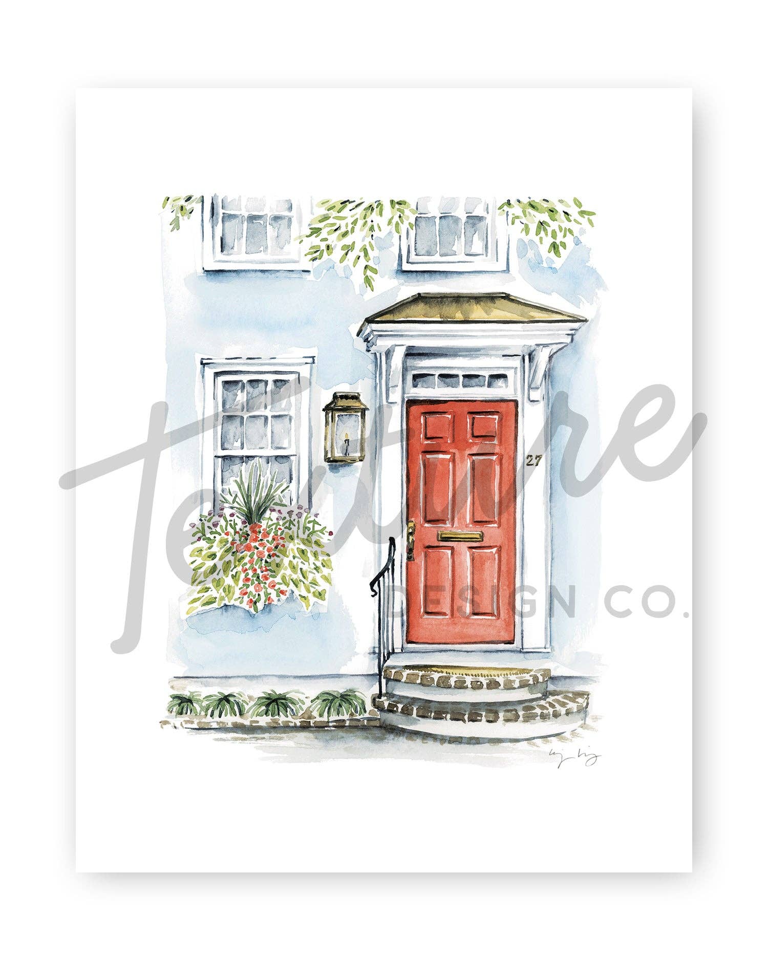 Texture Design Co - Wholesale Art Print - Flower Box Print of House #271