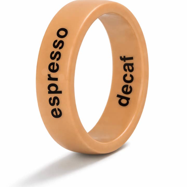 Bague réversible Flip en silicone pour expresso et décaféiné pour la vente par Flip Rings