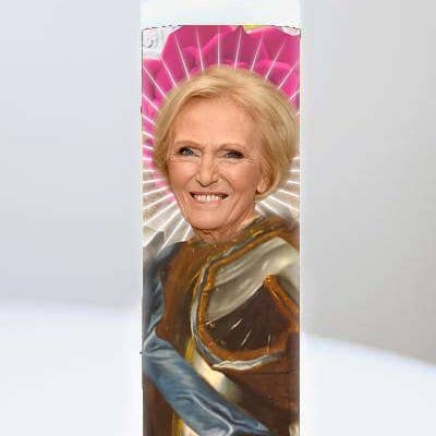 Mary Berry Celebrity Prayer Candle for wholesale by Cool Story Gifts