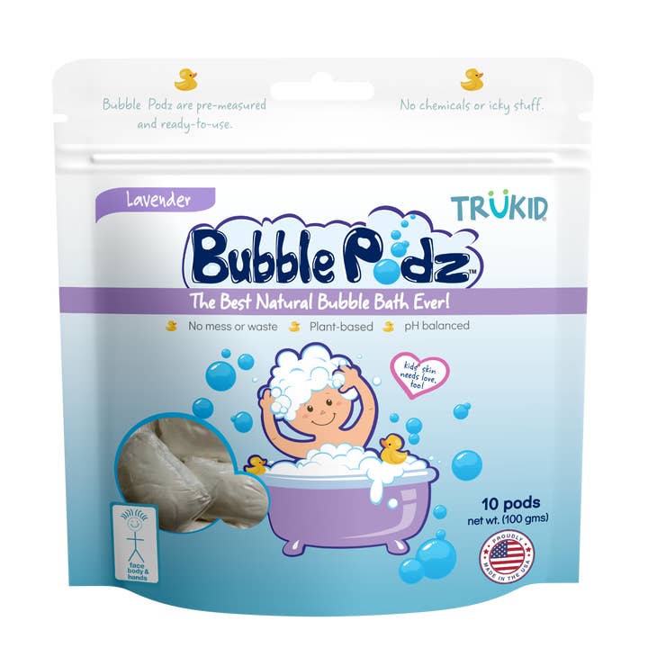 Bubble Podz: Lavender Scented Bubble Bath for wholesale by Tree Star Group, Inc. dba TruKid and TruBaby