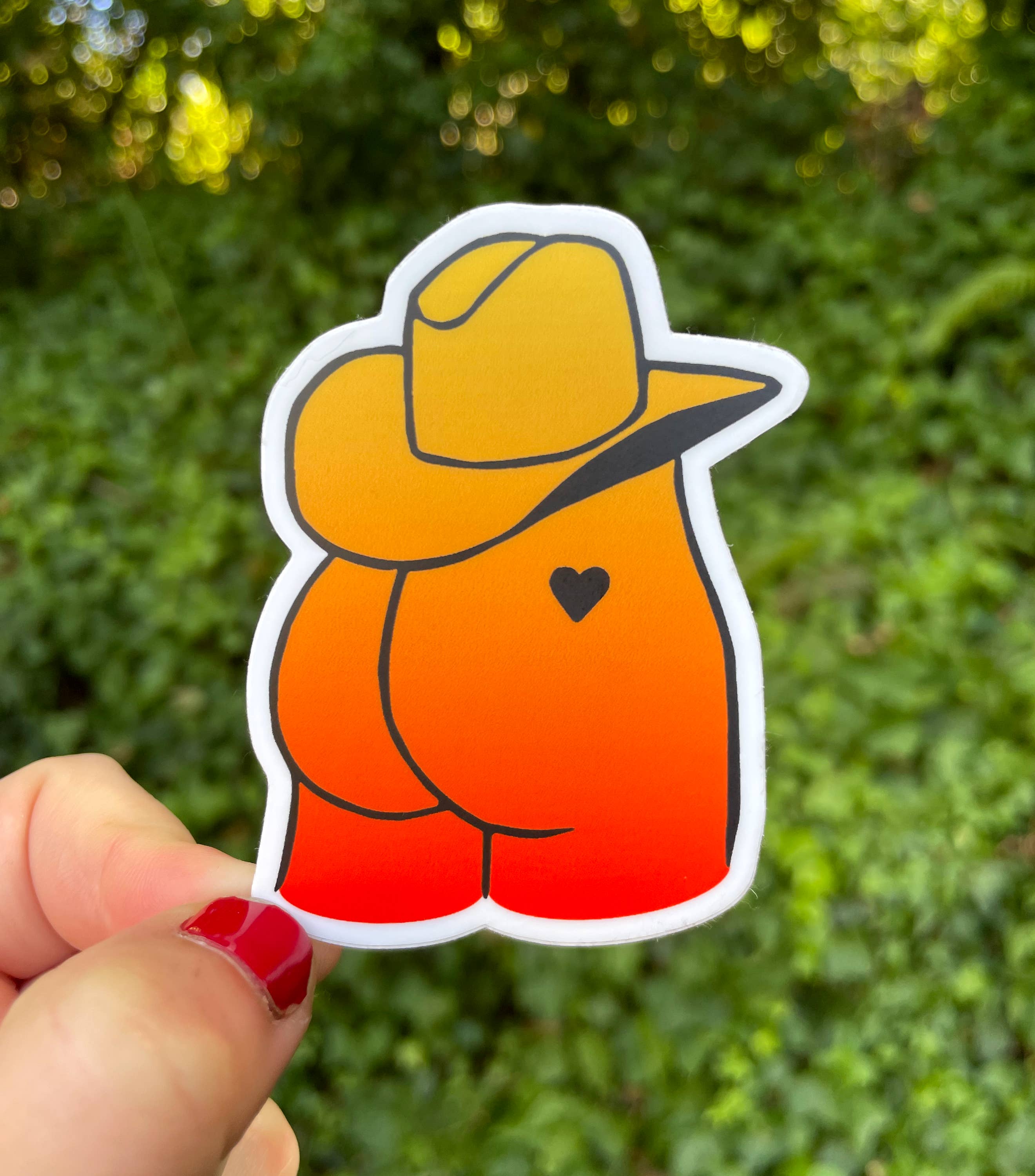 Augury Press - Venta al por mayor Pegatina - Adhesivo Cowboy Butt