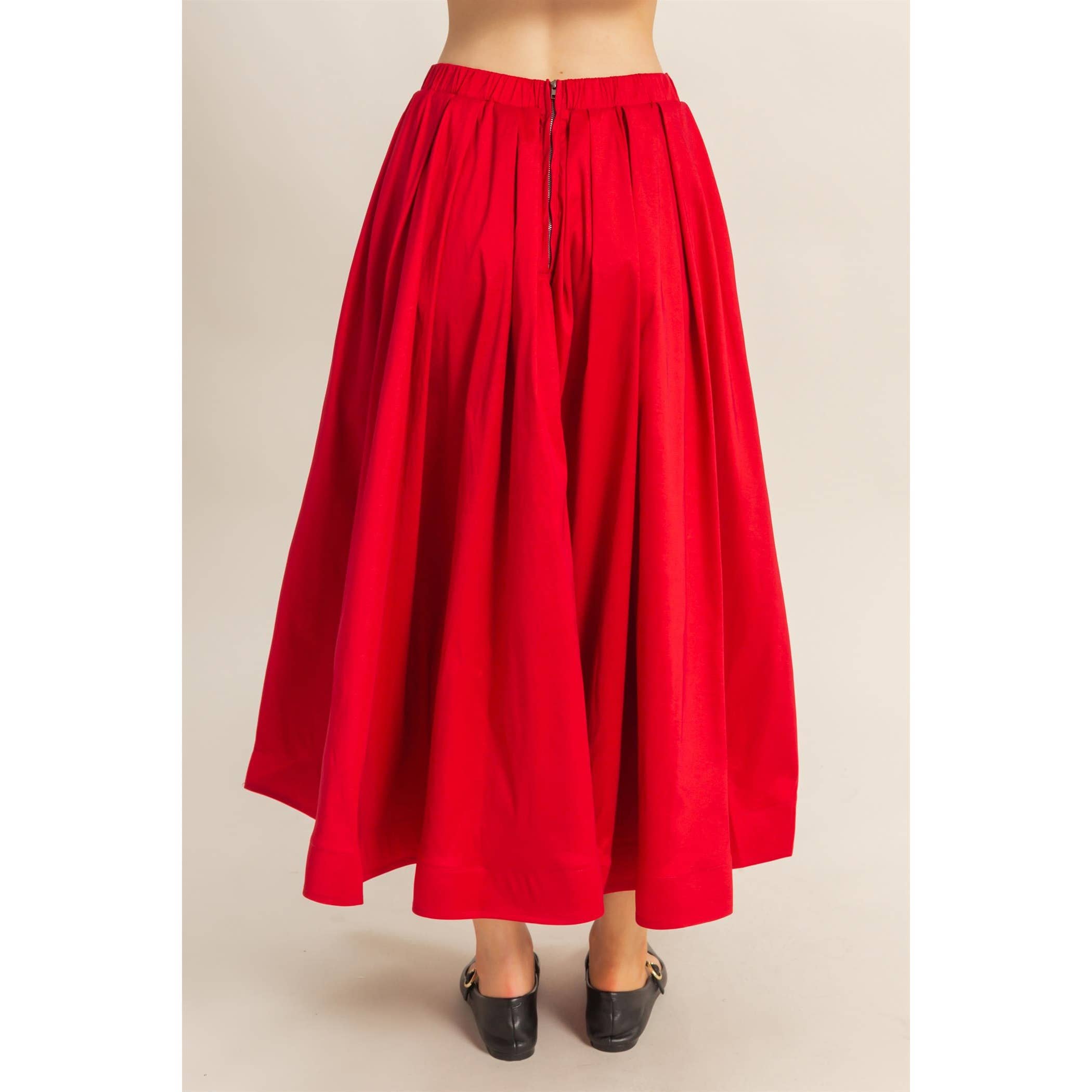 HYFVE - Vendita all'ingrosso Gonna - Donna - Gonna midi a pieghe classica a trapezio21