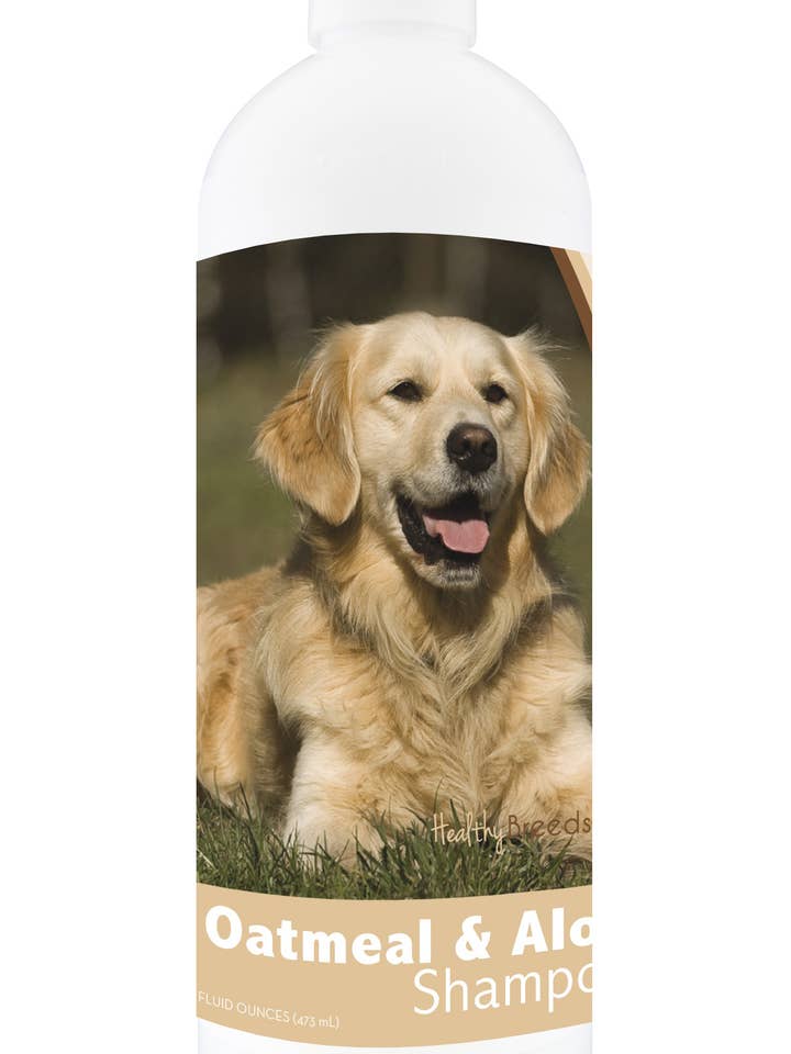Golden Retriever Oatmeal Shampoo with Aloe 16 oz for wholesale by Healthy Breeds
