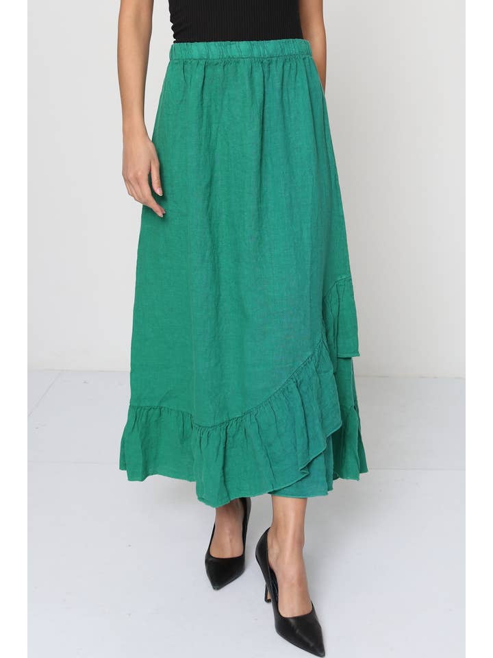 LÉA & LUC - Wholesale Skirt - Women's - 100% Linen Skirt REF. 80026