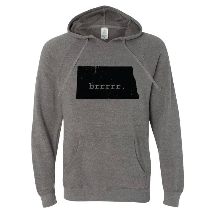 Chandail à capuchon Brrrrr du Dakota du Nord pour la vente par Wheatheadz