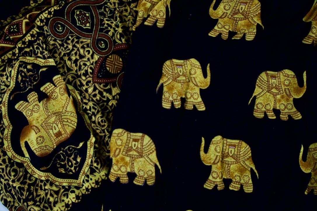 The Elephant Temple - Wholesale Pants - Women's - Golden Elephant Pants-Black5