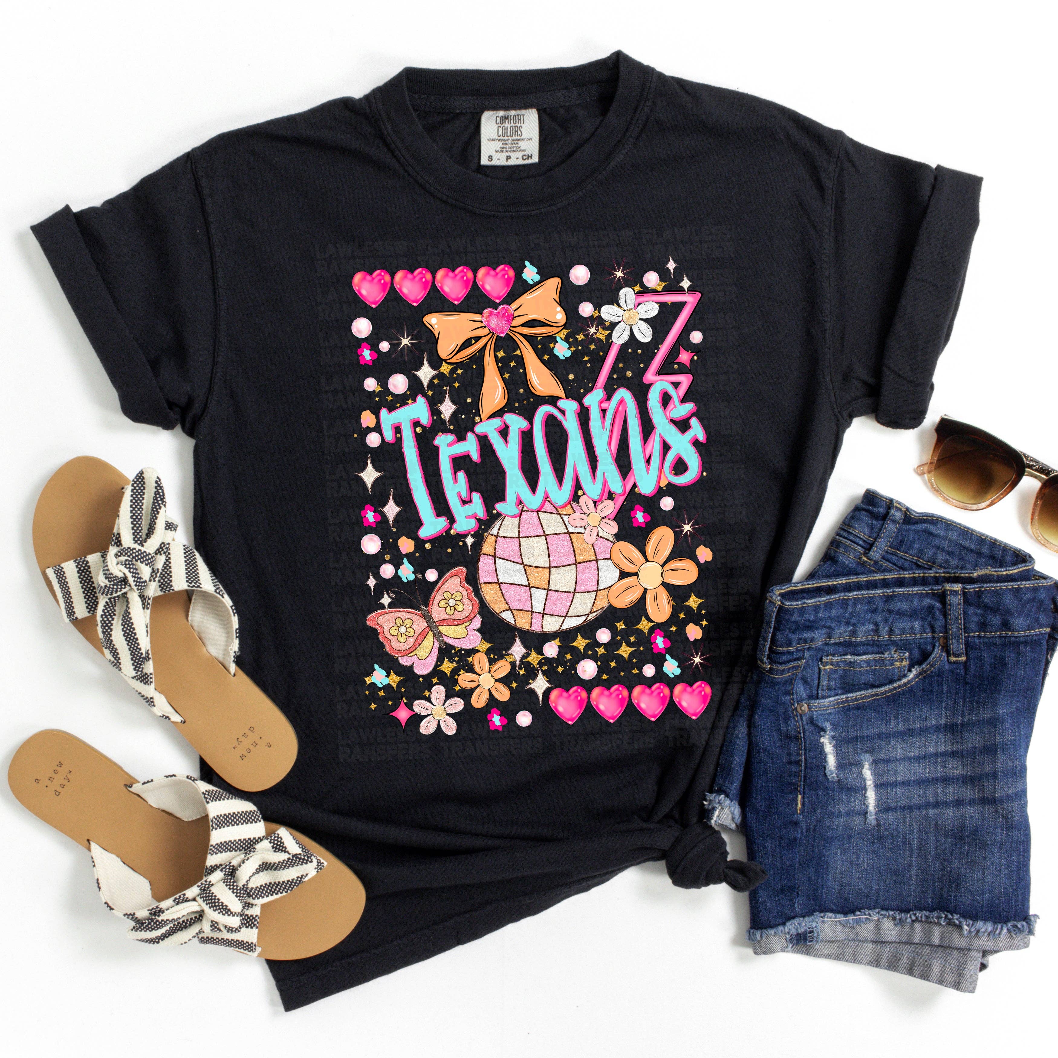 Flawless Transfers - Vente Transfert pour sublimation - Mascotte Preppy des Texans Transfert DTF0