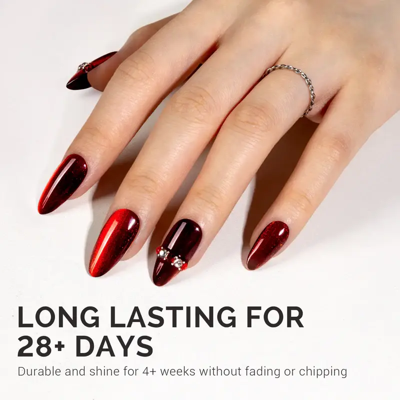 MELODYSUSIE – wholesale Nail polish – Jeweliver Cat Eye Gel Nail Polish Blood Red C31093