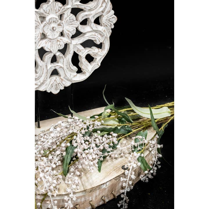 Wholesale Home Decor - Venta al por mayor Flores artificiales - Spray de pimienta blanca 43 pulgadas