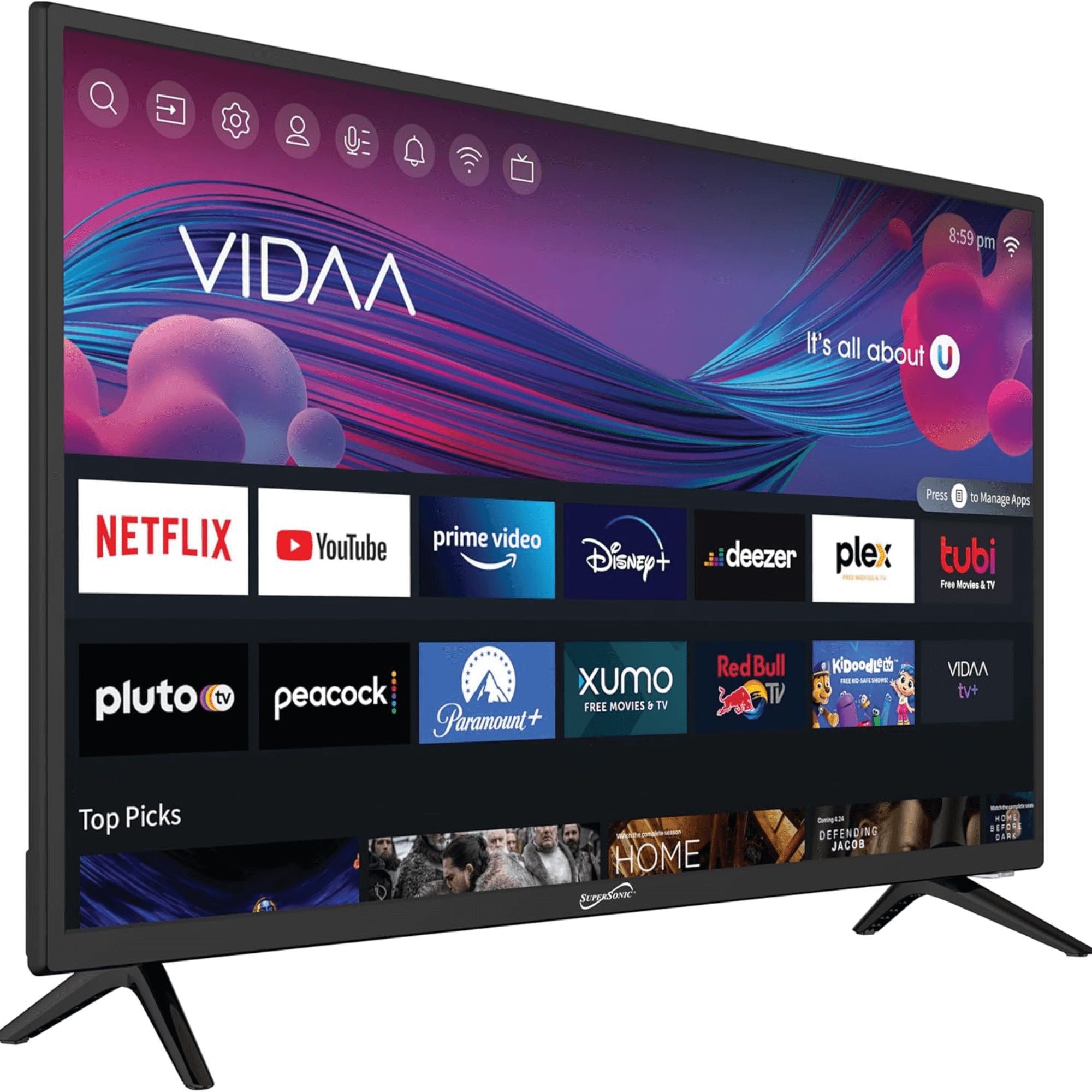 JupiterGear Home - Wholesale Decorative Tabletop Object - Supersonic 32-inch DLED Smart HDTV with DVD Player4