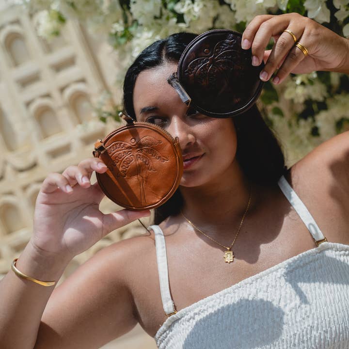 Hobo and Hatch – wholesale Myntväska - Dam – Palms Purse i vintage tan2