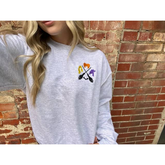 Hocus Pocus Embroidered Crewneck for wholesale by A+M Monogram