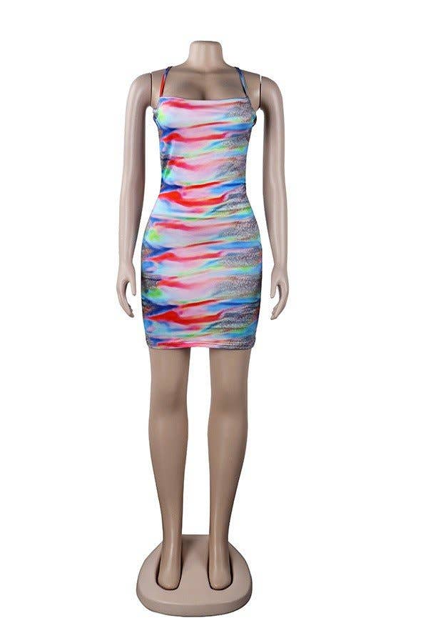 Couleurs Robe moulante dos nu européenne en vente sur Faire0