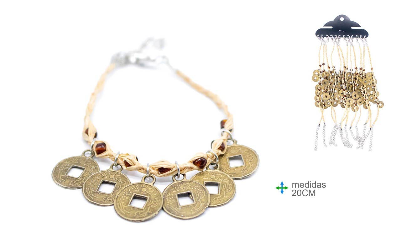 Esoterica Arte - Wholesale Beaded Bracelet - Feng Shui Raffia Bracelet 20cm (12 pcs)0