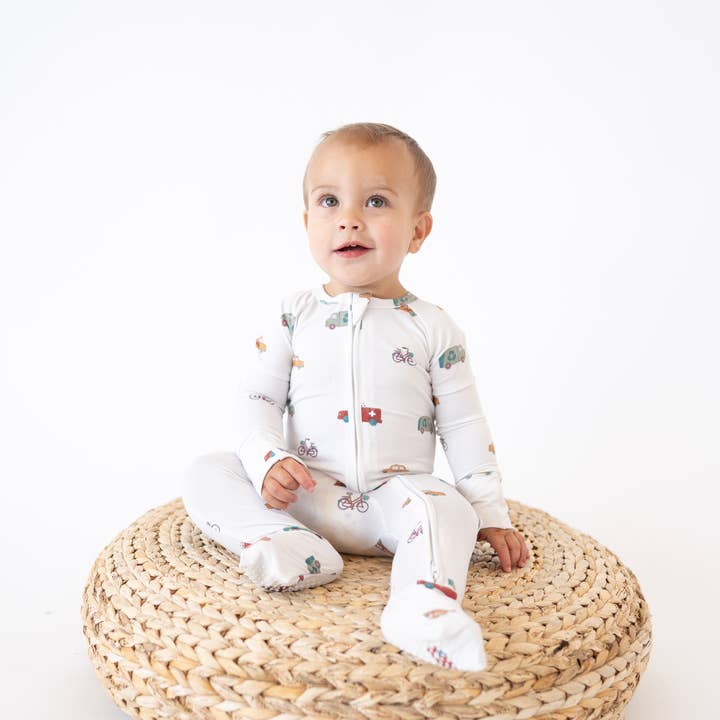 bug + bean kids - Wholesale Jumpsuit - Baby - Bamboo 2-Way Convertible Zip Romper | Rush Hour3
