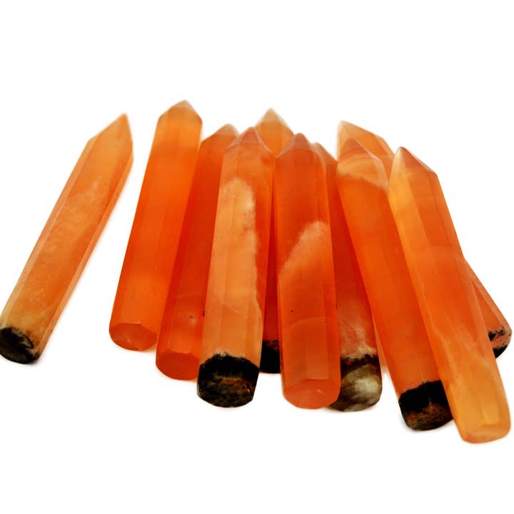 Kaia & Crystals - Wholesale Spiritual Stone/Crystal - Honey Calcite Small Crystal Point (65mm - 70mm)3