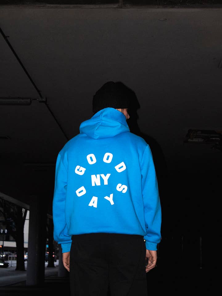 Good Days Circle Logo hættetrøje - Royal for engroshandel hos Good Days