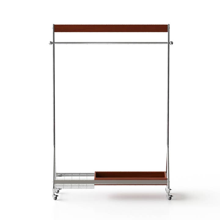 HOMYCASA DESIGN INC - Wholesale Coat Rack - Leon clothes hanger antique American clothes and hat rack retro home portable stainless steel bedroom floor storage shelf1