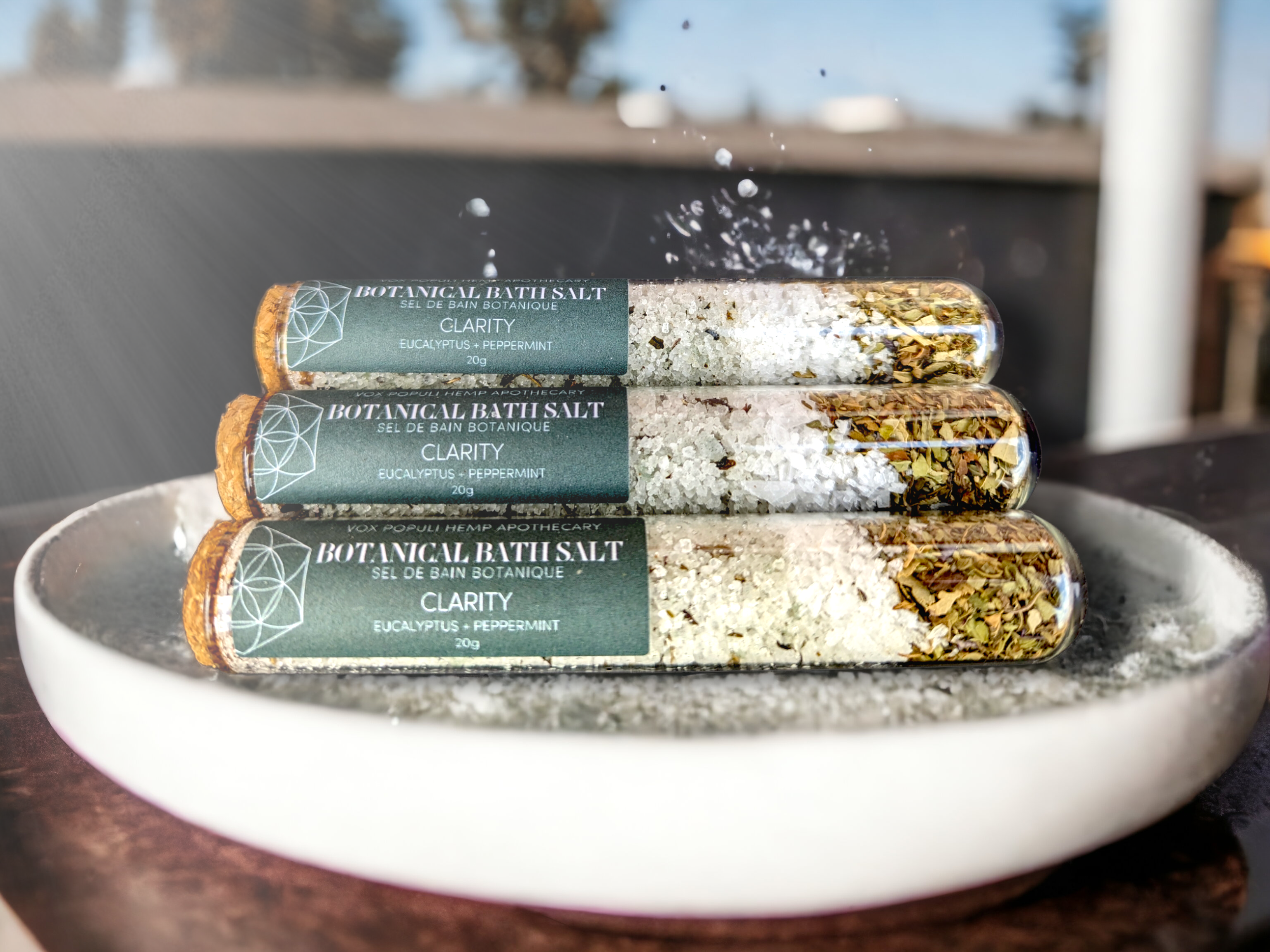 Vox Populi Hemp Apothecary - Wholesale Bath Salts - Eucalyptus and Peppermint Botanical Bath Salt, Zero Waste0