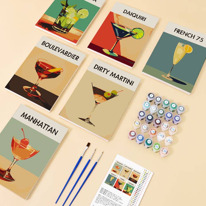 Elegant Elixirs 6 Pack Mini Paint by Numbers Kit for wholesale by Paint Your Numbers