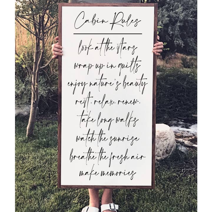 Cabin Rules for wholesale by Willow and Blush Designs