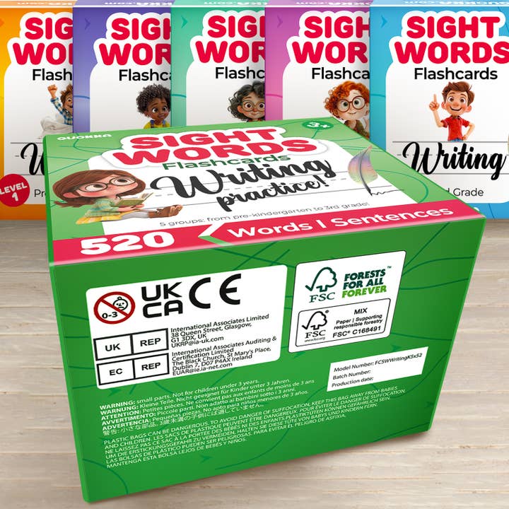 QUOKKA - Wholesale Learning Cards - Kids & Baby - Flash Cards Writing for Kids | 5 Levels7