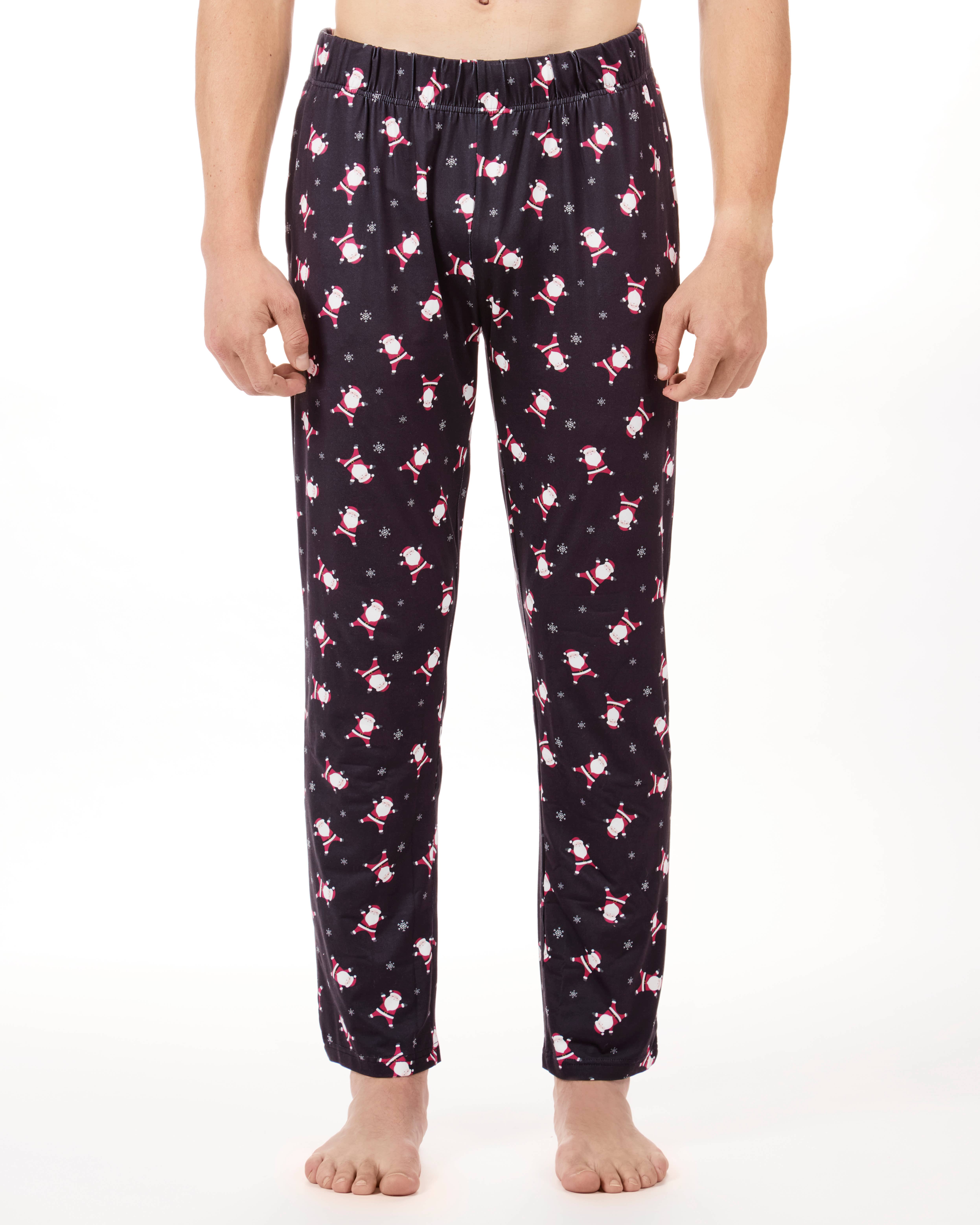 Svart Kastade Santa Herrpyjamasbyxor i påse för wholesale på Faire4