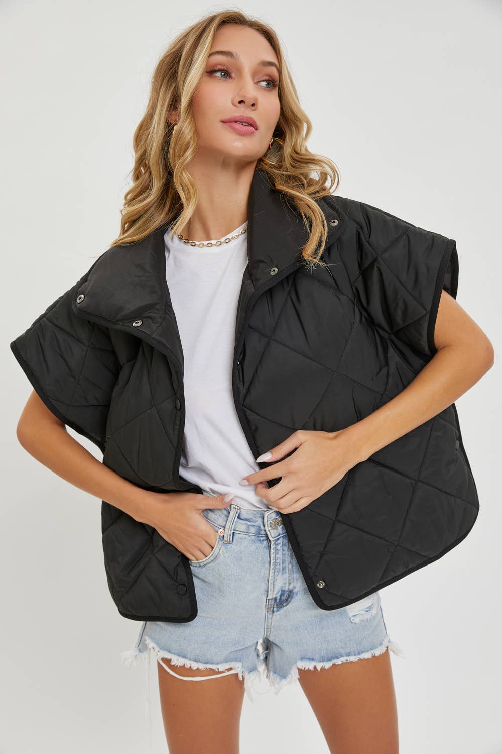 Sweet Lovely by Jen - Wholesale Outerwear Vest - Women's - QUILTED  PADDED VEST OUTERWEAR 13